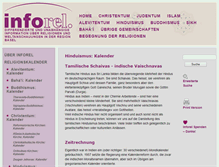 Tablet Screenshot of hindukalender.inforel.ch